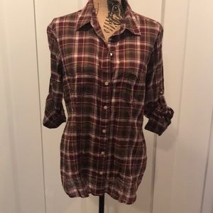 Plaid Converse Top in Purple, khaki, and olive